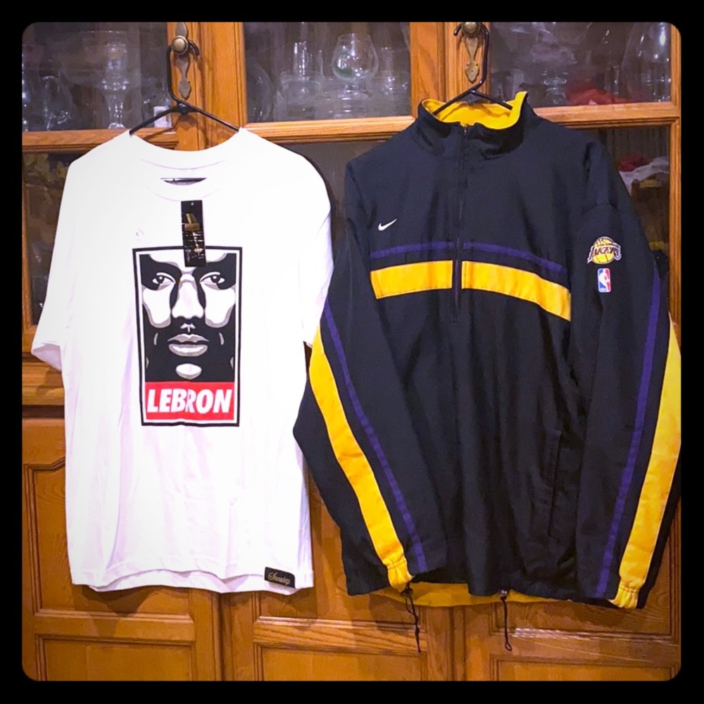 Nike Lakers jacket reversible jacket starter + TEE